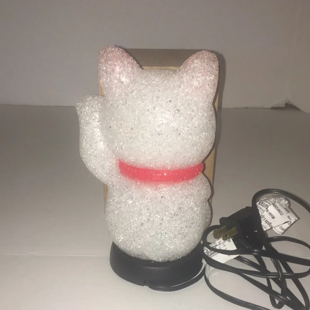 CHINEESE RESTAURANT HAPPY CAT NOVELTY LAMP PLUG IN WITH ON OFF SWITCH